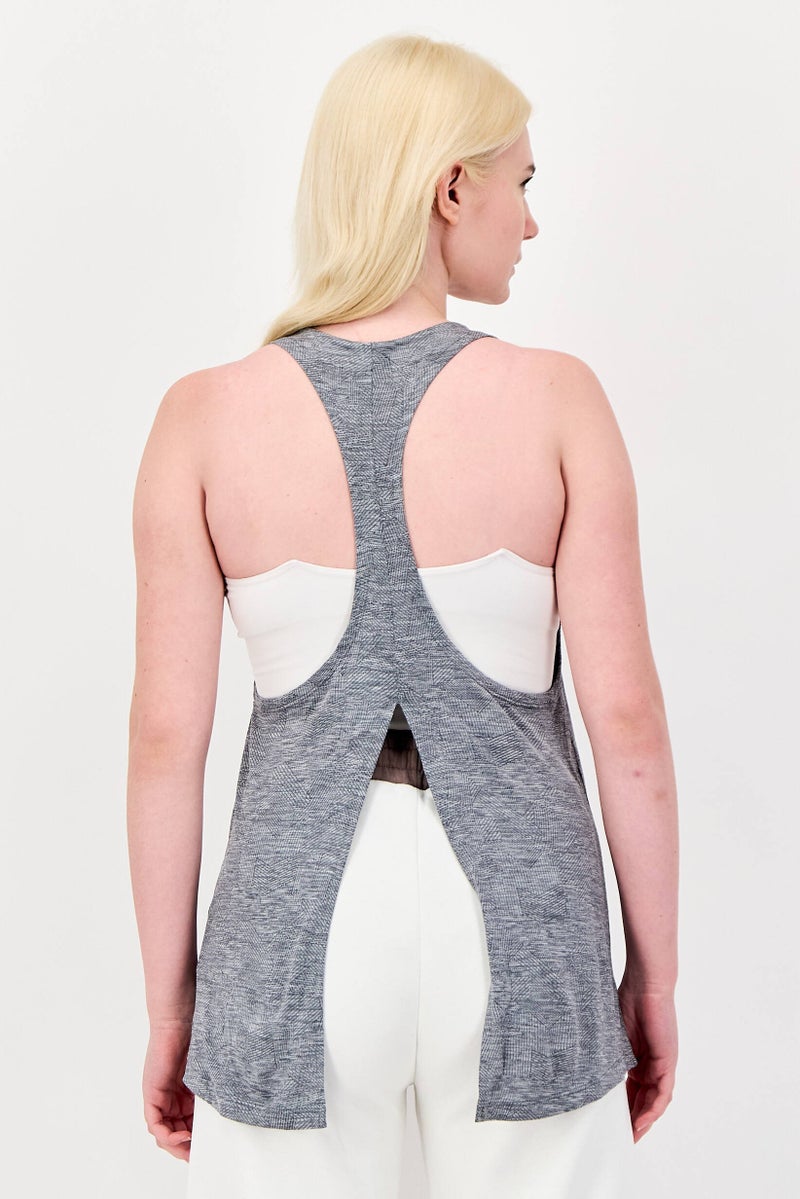 Nike Women Sportswear Fit Sleeveless Running Tank Top, Grey - Image 3